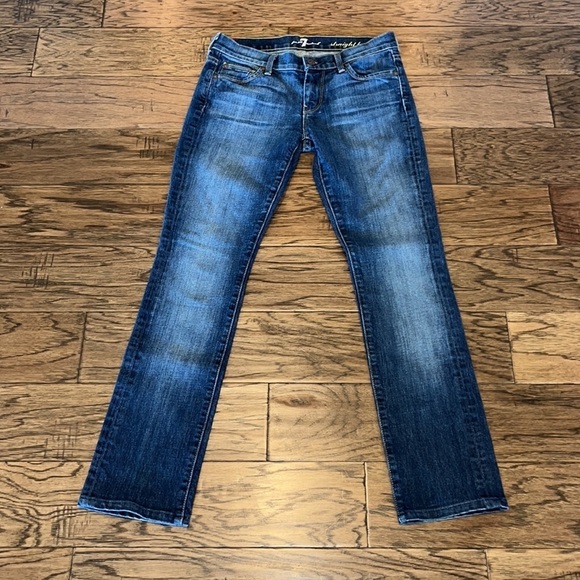 7 For All Mankind Straight Leg Mid Rise Size 26 - Picture 1 of 16